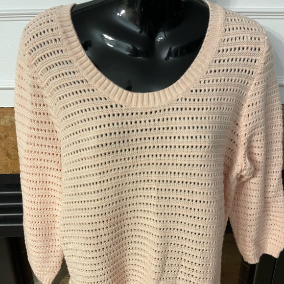 In every story- Ladies Baby Pink Cotton Knit Sweater - Picture 2 of 9